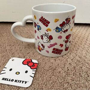 Hello Kitty Heart Emoji Kissing Mice Coffee Tea Mug NEW